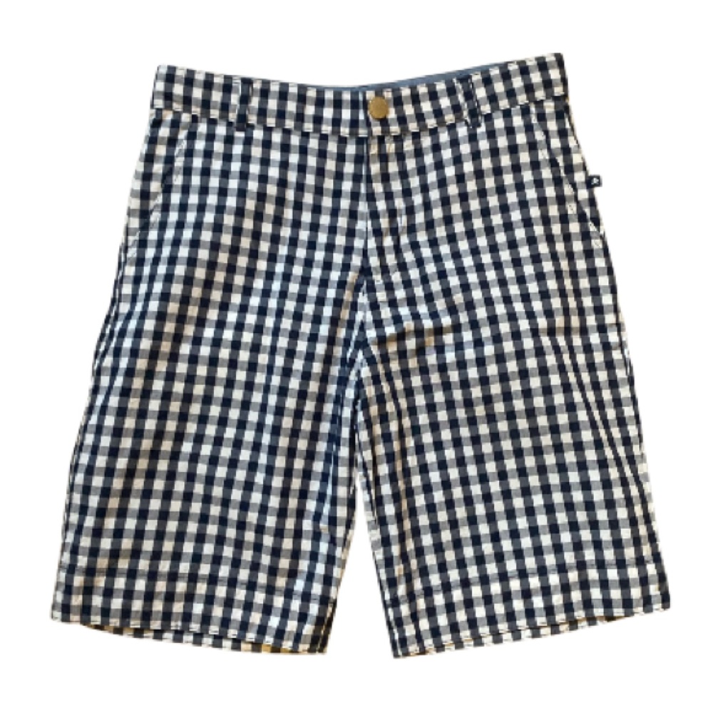 Tooby Doo Navy & White Gingham Shorts Size 10